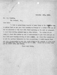 Letter from Rainwater to WM Mauldin