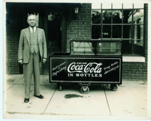 W. M. Mauldin with 1930s cart