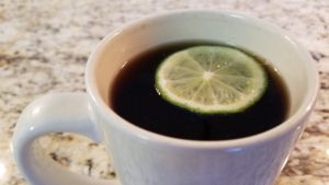 hot coke with lime and ginger